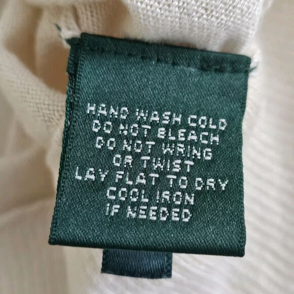 Lauren Ralph Lauren Women's Cream Top Size PS 80% Silk 20% Cotton - Picture 4 of 9